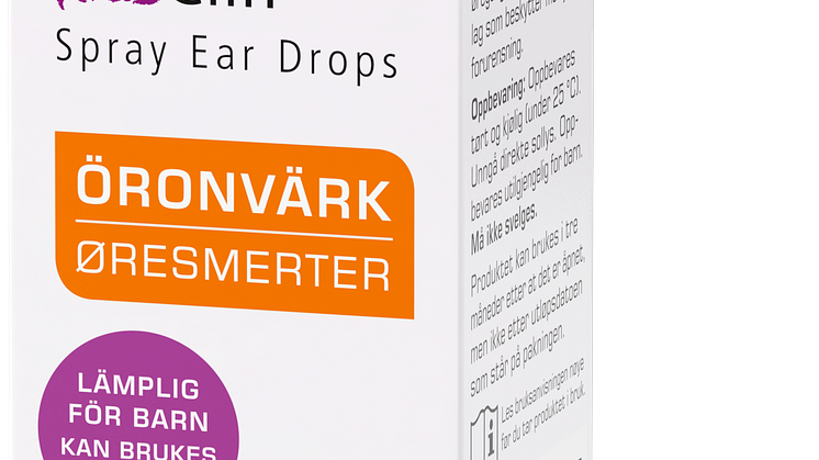 Nyhet! KidsClin Spray Ear Drops – lindrar öronvärk och hjälper till att avlägsna vax i örat
