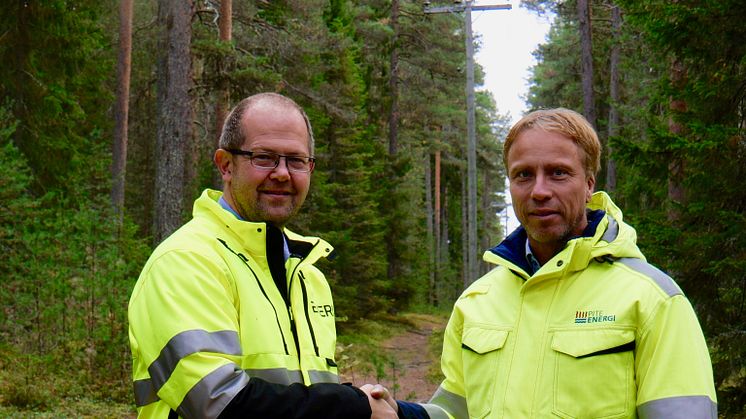 Magnus Karlsson, Vd Exeri och Jörgen Andersson Strand, chef elnät på PiteEnergi