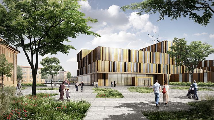 Första spadtaget för den nya vårdbyggnaden i Helsingborg