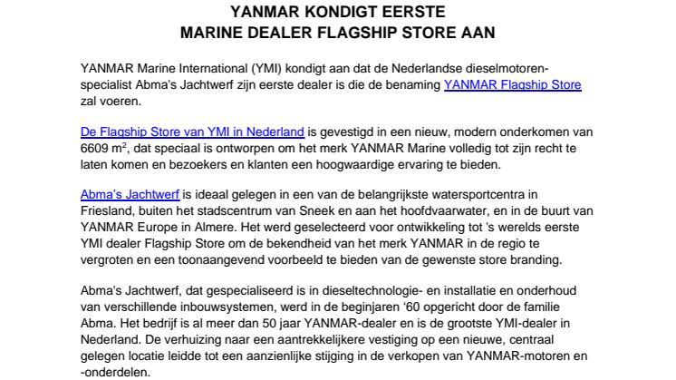 9 June 2022 - YANMAR Kondigt Eerste Marine Dealer Flagship Store Aan.pdf