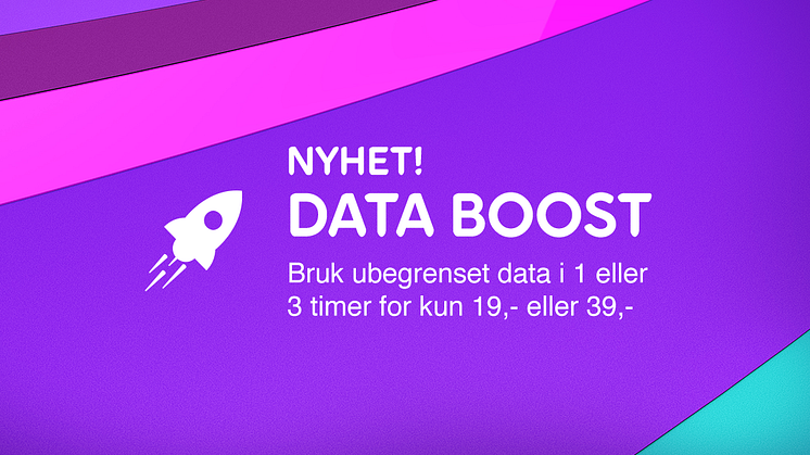 Årets første mobilnyhet: Med Data Boost kan kunder surfe ubegrenset i én eller tre timer til en pris på henholdsvis 19kr eller 39kr.