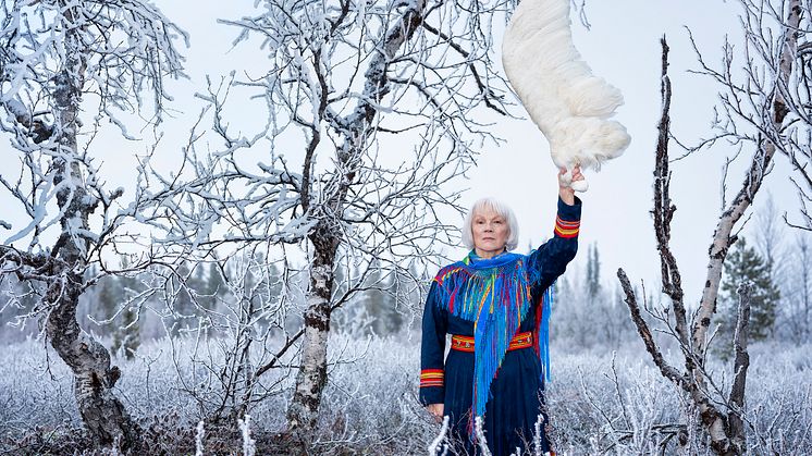 Marja Helander, Britta Marakatt-Labba (born 1951). Portrait of Honour 2022, Swedish National Portrait Gallery. 