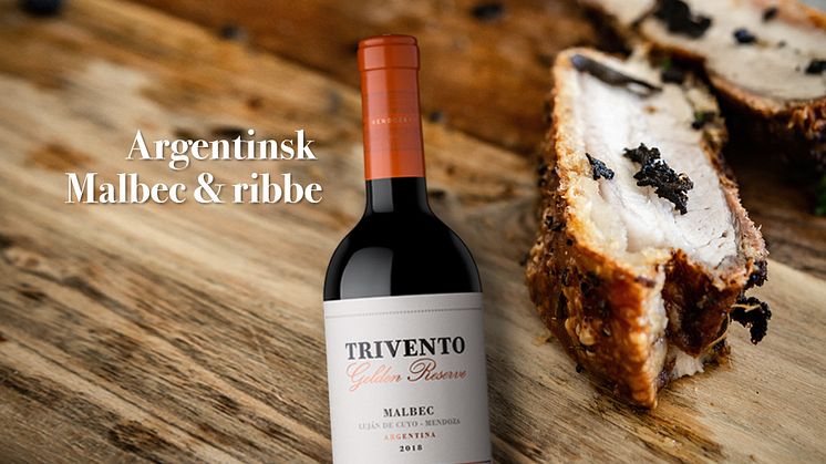 Argentinske Trivento Golden Reserve Malbec passer perfekt til julens ribbemåltider