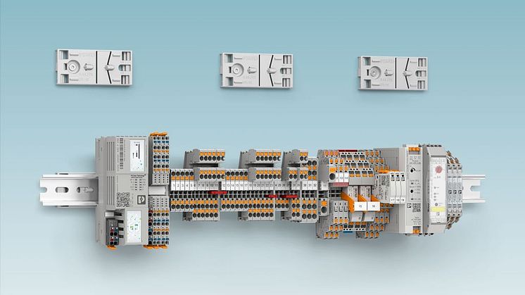 Simplified mounting of preassembled DIN rails