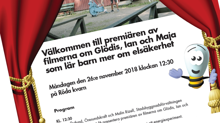 Pressinbjudan: Filmpremiär för barn om elsäkerhet