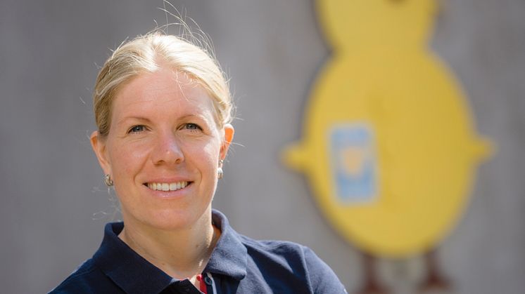 Jenny Andersson,  Svensk Fågels ordförande och kycklingbonde 