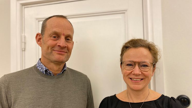 Staffan Dahlström, vd GBJ Bygg, Kristina Thorvaldsson exploateringsansvarig GBJ Bygg