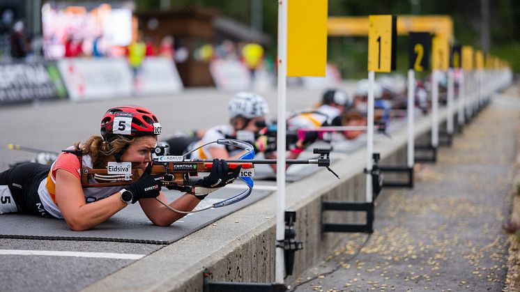 KLARE FOR NM: Til helgen arrangeres NM i rulleskiskyting på Lillehammer. Foto: Christian Haukeli.