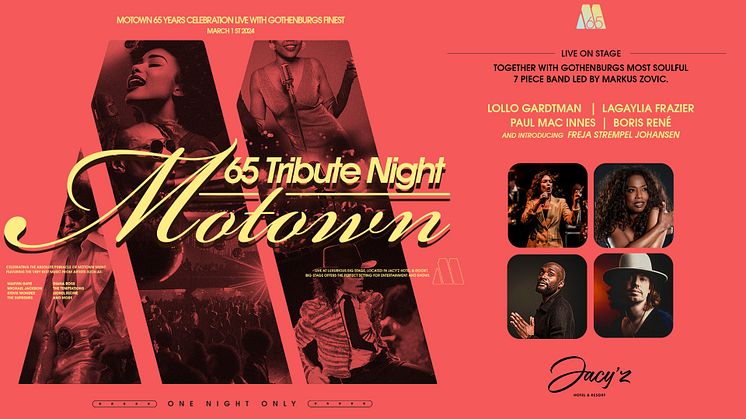 Motown fyller 65 år – Jacy’z bjuder in till stor livekonsert i Big Stage