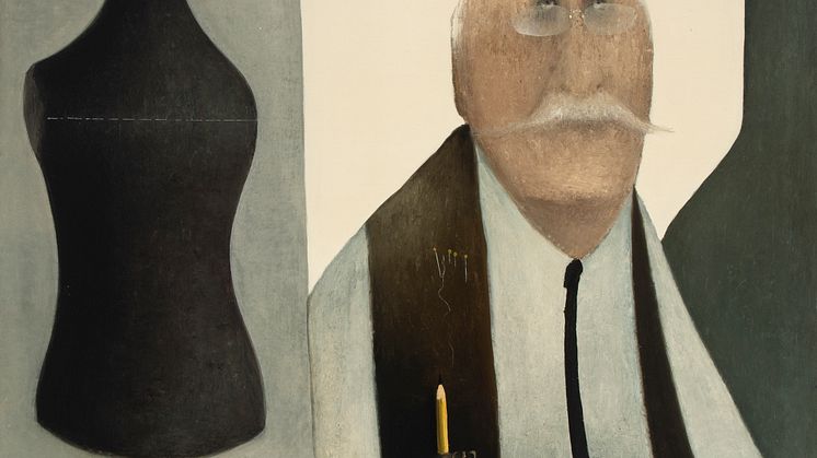 Albert Bertelsen: "Skrædderen". Signeret Albert 73. Olie på lærred. 81 x 100 cm. Vurdering: 50.000 kr.