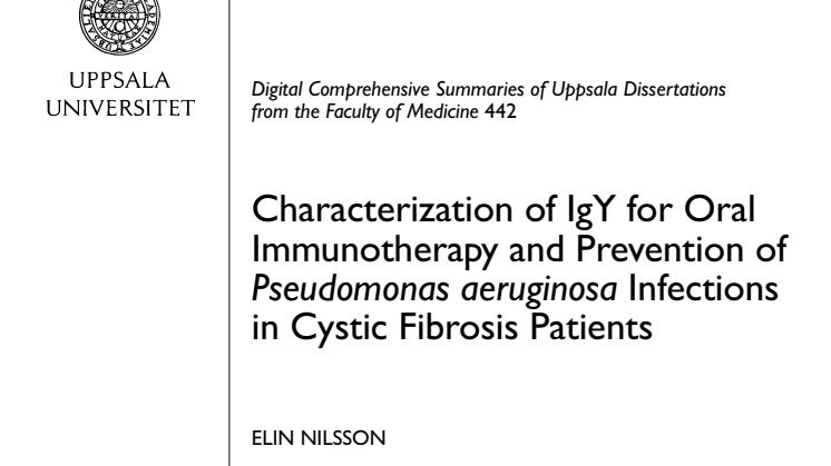 Characterization of IgY for Oral Immunotherapy and Prevention of Pseudomonas aeruginosa Infections in Cystic Fibrosis Patients