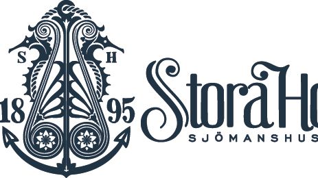 Stora Hotellet logotype blue/w