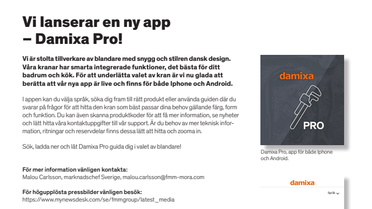 Vi lanserar en ny app – Damixa Pro!