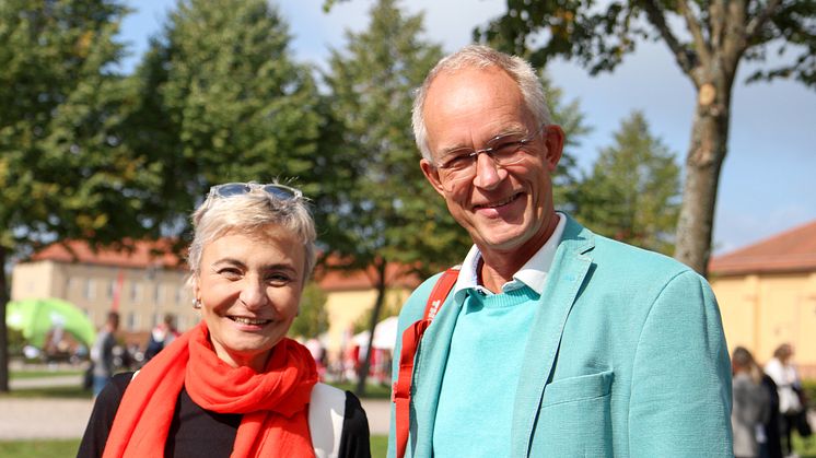 Ileana Greca från spanska Burgos och Andreas Redfrps från Högskolan Kristianstad.