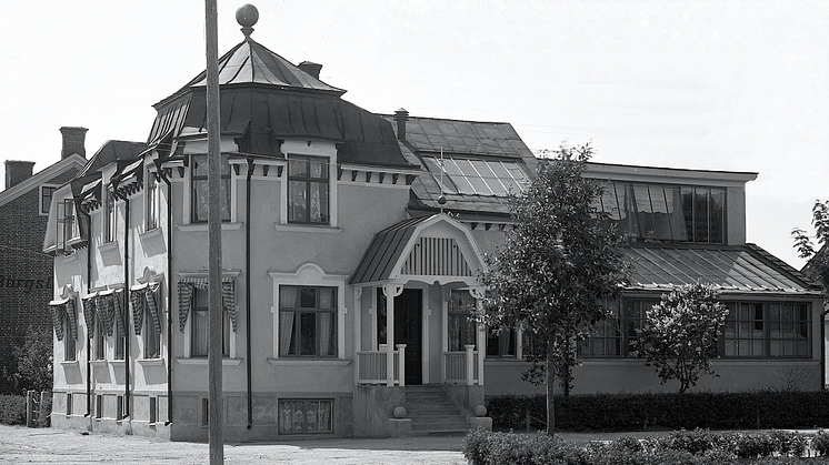 Michelsonska huset i Lindesberg som det såg ut en gång i tiden.