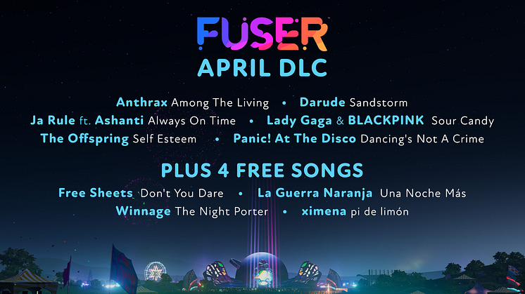 New FUSER Tracks for April Kick Off with Darude and Panic! At The Disco