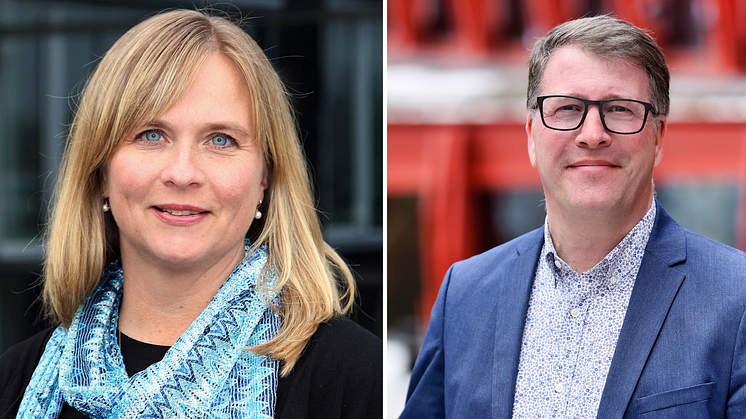 Monika Sammelin, områdeschef för LKAB i Malmberget och Roger Hansson, vd Gällivare Näringsliv AB.