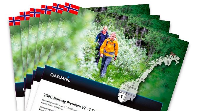 TOPO Norway Premium v2 – detaljert topografisk kart i 1:20 000 for kompatible Garmin enheter og PC/Mac