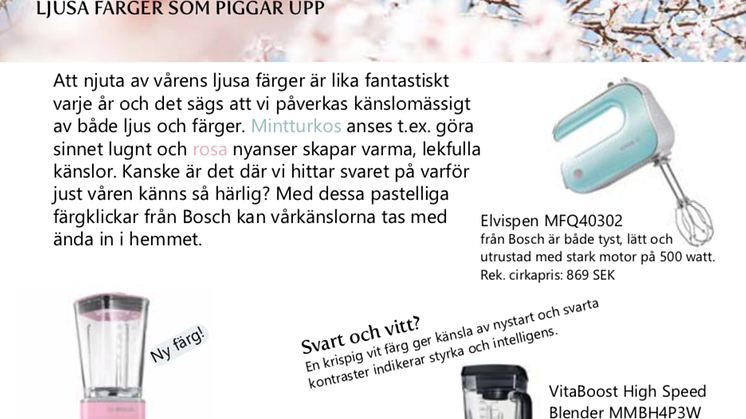 Vårfint - ljusa färger som piggar upp