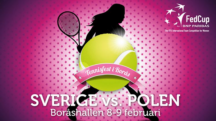 Svenska tennislandslaget till Borås för spel i Fed Cup 8-9 februari 2014, Boråshallen Sverige vs Polen