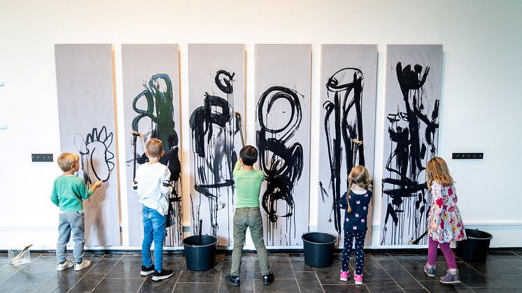 Fra barnas kunstdag på Munchmuseet på Tøyen. Foto: Munchmuseet
