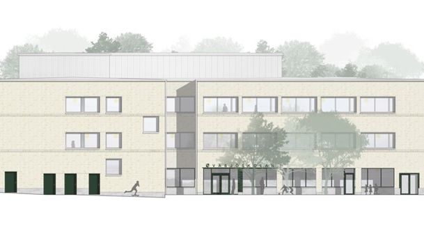 Väsjöskolan etapp 1. Illustration: Appell arkitektkontor