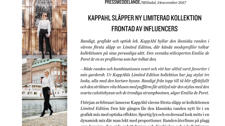 KAPPAHL SLÄPPER NY LIMITERAD KOLLEKTION FRONTAD AV INFLUENCERS 