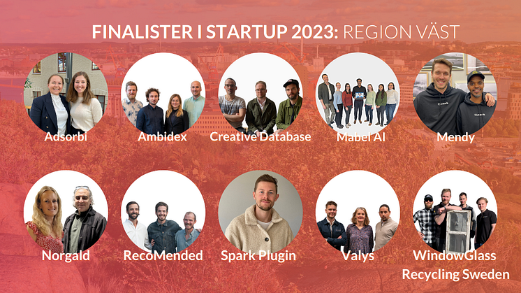 Finalisterna i region Väst i Venture Cup STARTUP 2023!