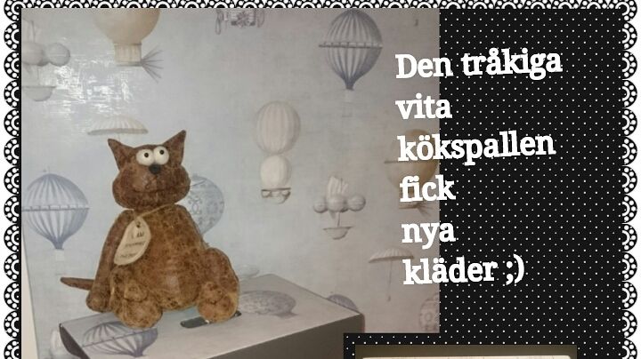 Den tråkiga vita kökspallen fick nya kläder!