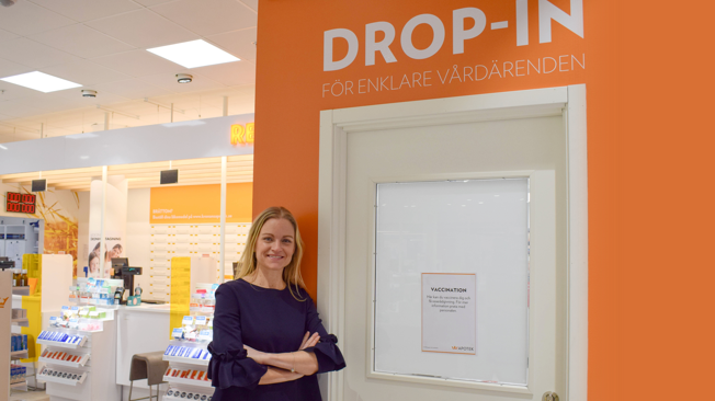 Charlotte Stenbeck, Affärsutvecklingschef på Kronans Apotek leder företagets satsning på apoteksnära vård. 