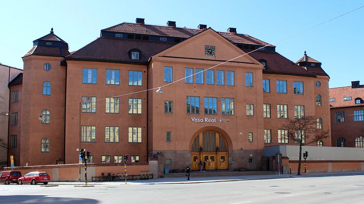 Vasa Real i Stockholm. Skolan står inför en invändig renovering där ursprungliga kvaliteter tas tillvara.