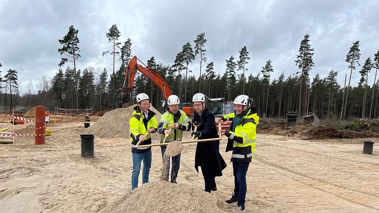 Ingrid Capacity tog första spadtaget för nytt energilager i Värnamo