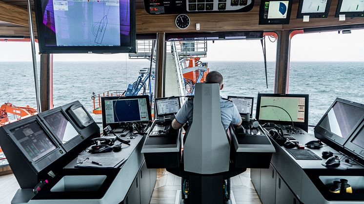 Captain's View from the Bridge of an ESVAGT SOV.