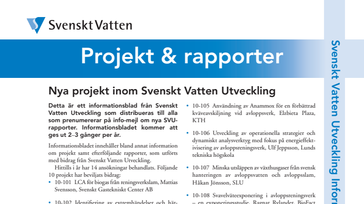 SVU informationsblad