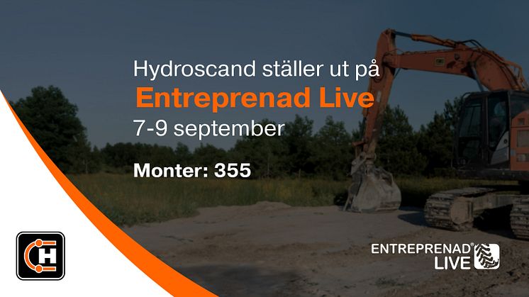 Hydroscand ställer ut på Entreprenad Live i Göteborg