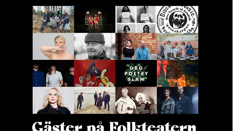 Våren 2023 gästas Folkteatern av en brokig skara artister och scenkonstnärer – här är listan!