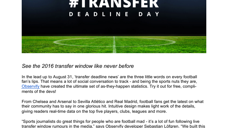 See the 2016 transfer window like never before