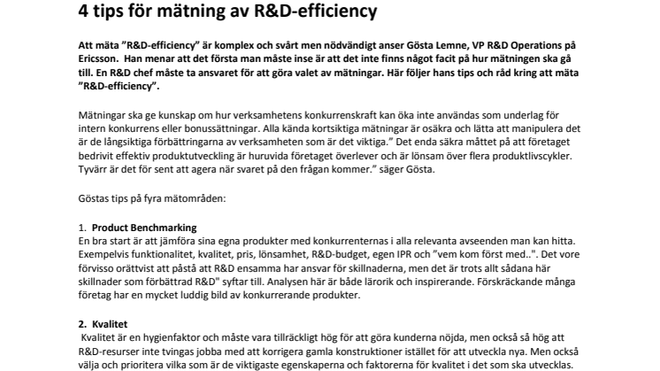 4 tips för mätning av R&D-efficiency