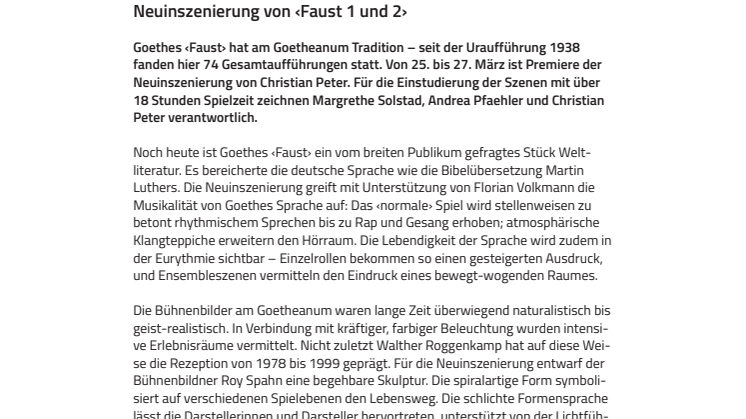 Goetheanum-Bühne: Medienmappe "Faust 1 und 2" (PDF)