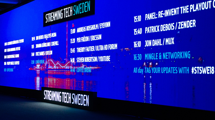 Streaming Tech Sweden 2019 - the Tech Conference for Video Engineers in Europe