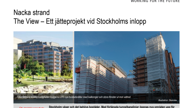 Kundcase: The View Nacka Strand - ett jätteprojekt vid Stockholms inlopp