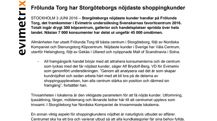 Vad tycker shoppingkunderna i StorGöteborg