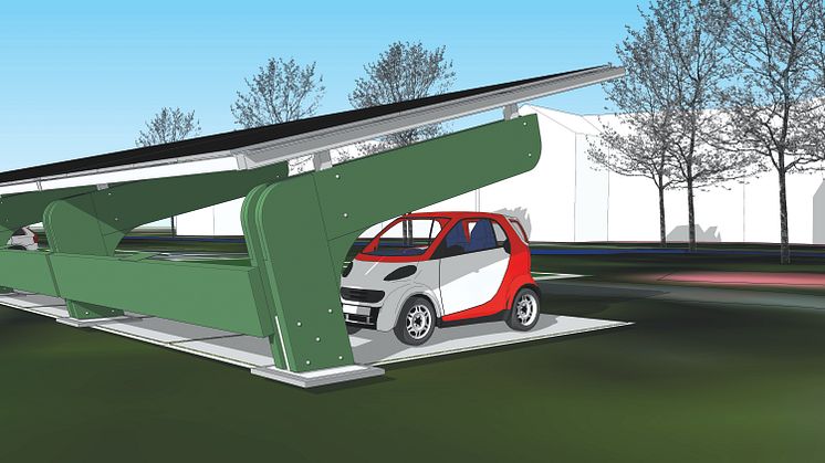 Snart har stadsdelen Rosta i Örebro tillgång till en laddstation för 16 bilar som drivs av solceller.