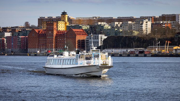 Pendelbåtlinje 84 kör mellan Ålstäket och Stockholm City. Foto: SL /Claes Helander