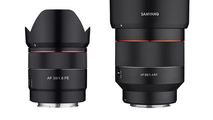 Das Samyang AF 35mm F1,8 FE und AF 85mm F1,4 RF erhalten Firmware-Updates.