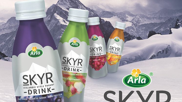 ​Arla extends award winning skyr range - the fat free, reduced sugar and high protein yogurt now available in new drinking format