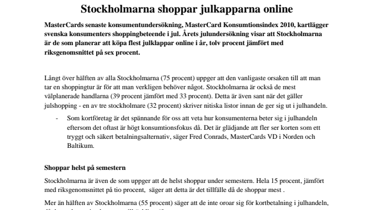 Stockholmarna shoppar julkapparna online