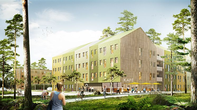 Skiss studentbostäder, Campus Umeå