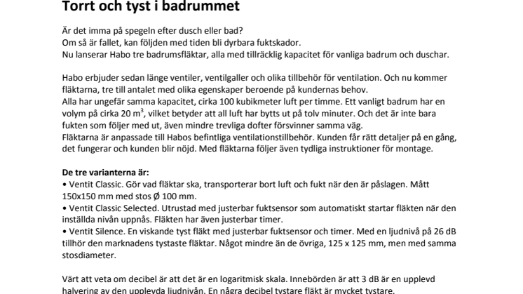 Torrt och tyst i badrummet