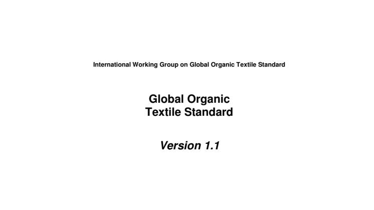 Earth Positive - Global Organic textile Standards